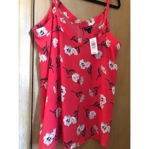 Torrid salmon/red floral tank